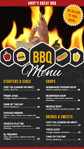 BBQ Menu